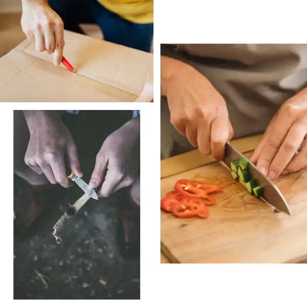 Different uses for minimalist knives