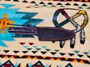 Damascus camp knife