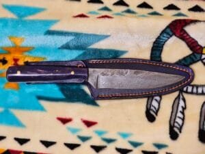Damascus camp knife