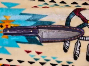 Damascus camp knife