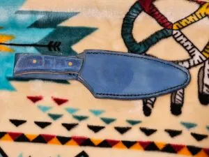 Damascus camp knife