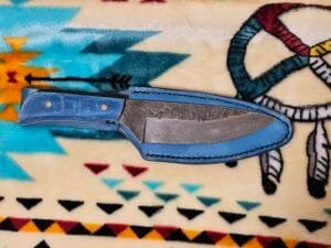 Damascus camp knife